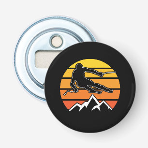 Retro Skiing Bottle Opener
