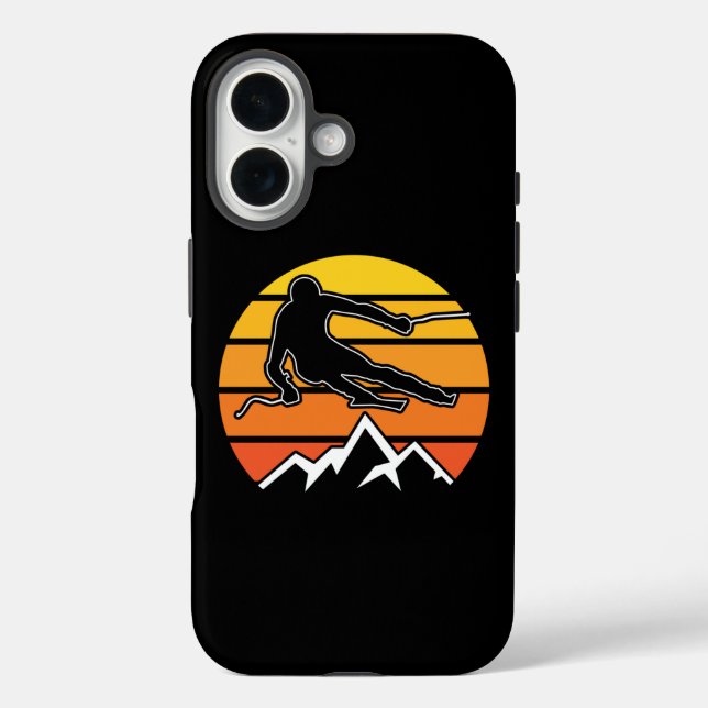 Retro Skiing Case-Mate iPhone Case (Back)