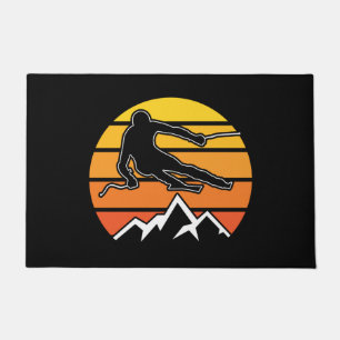 Retro Skiing Doormat