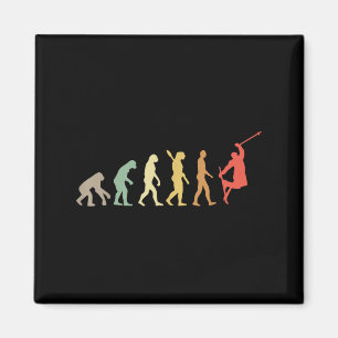 Retro Skiing Evolution For Skiers Skiing Season Magnet