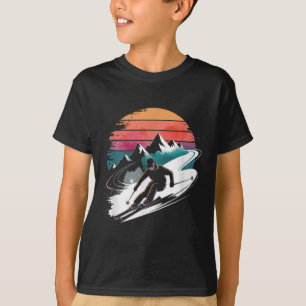Retro Skiing Ski  T-Shirt