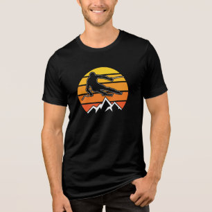 Retro Skiing Tri-Blend Shirt