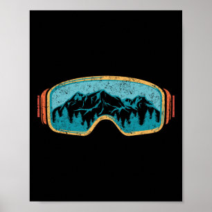 Retro Skiing Winter Sport Shirt For Men Women Snow Poster