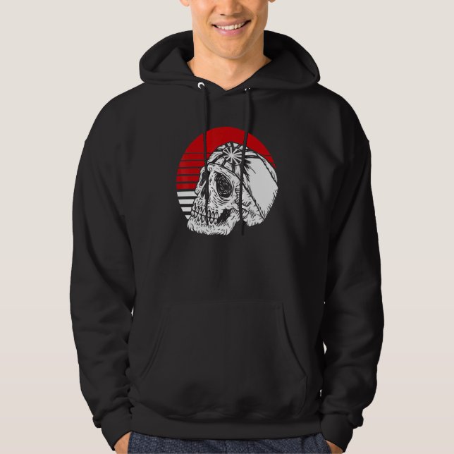 Retro Skull Karate Hoodie (Front)