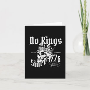 Retro Skull No Kings Since 1776 Resist Card