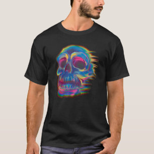 Retro Skull Trippy Vaporwave Halloween Costume Tec T-Shirt