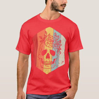 Retro Skull Vintage Skull Silhouette Skull Lover 6 T-Shirt