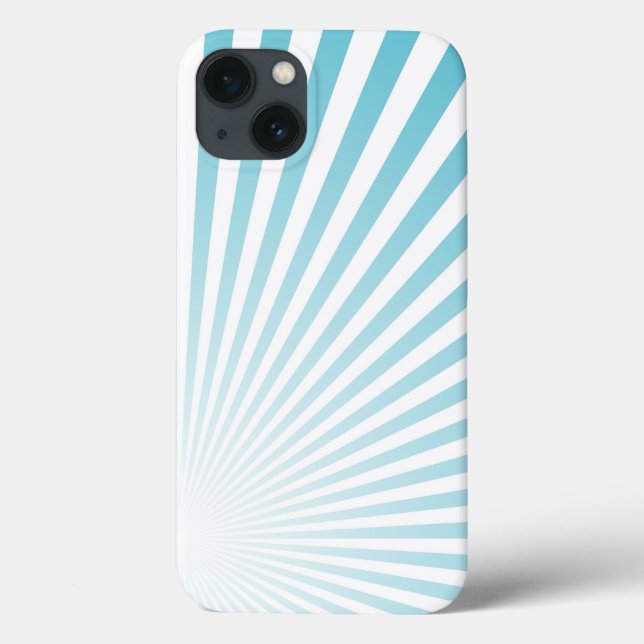 Retro Sky blue Sun Rays Background Case-Mate iPhone Case (Back)