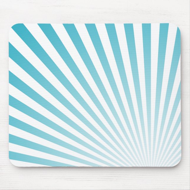 Retro Sky blue Sun Rays Background Mouse Pad (Front)