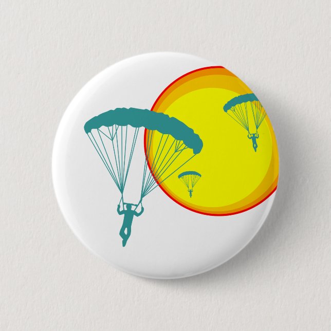 retro sky divers 6 cm round badge (Front)