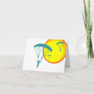 retro sky divers card