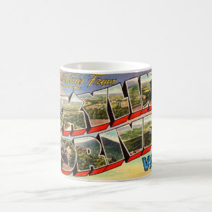 Retro Skyline Drive Postcard Mug