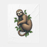 Retro Sloth Line Art Vintage Tee (4)