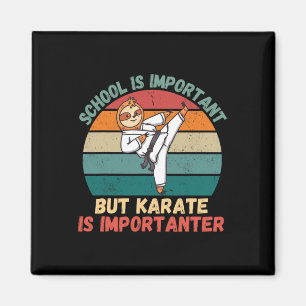 Retro Sloth School Is Important Karate Is Importan Magnet