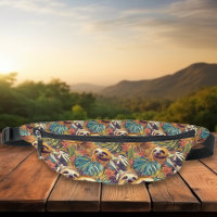 Retro Sloth Tropical Pattern
