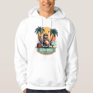 Retro Sloth Vacation Shirt Funny Tropical Relax De