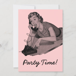 Retro Slumber Party Invitation