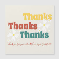 Retro Small Business Daisy Groovy Thank You Card