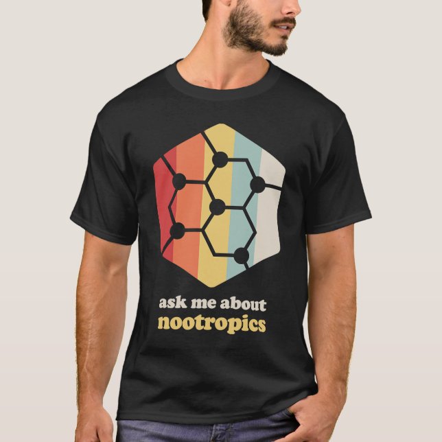 Retro Smart Drugs Cognitive Enhancers Nootropics T-Shirt (Front)