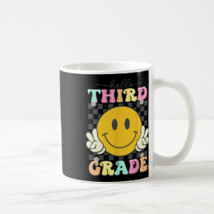 Retro Smile Face Hello 3rd Grade Team Back To Scho Coffee Mug