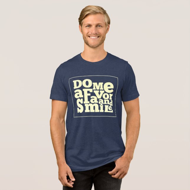 Retro Smile Quote Tri-Blend Shirt (Front Full)