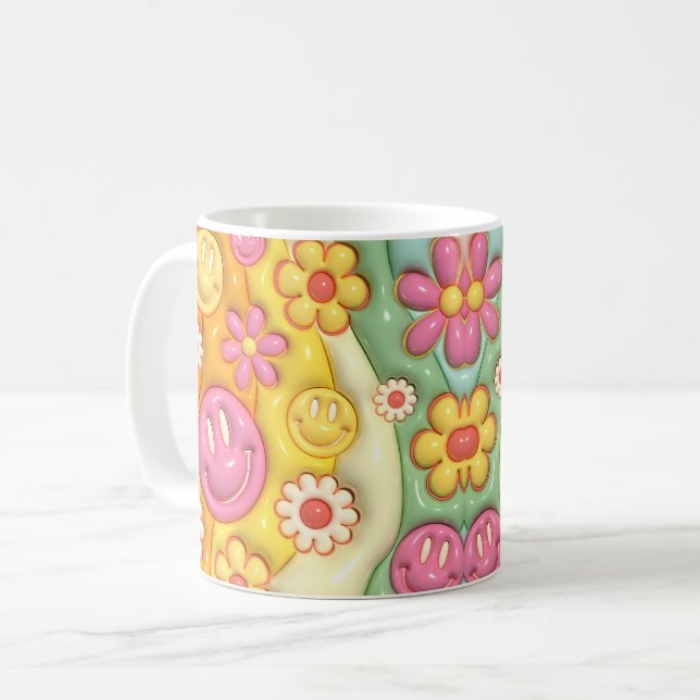 Retro Smiley Coffee Mug (Front Left)