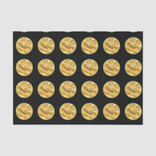 Retro Smiling Harvest Moon Tissue Paper