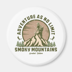 Retro Smoky Mountain Hike Magnet