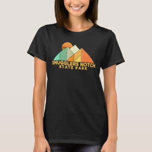 Retro Smugglers Notch State Park Distressed T-Shirt