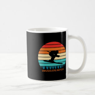 Retro Smugglers Notch Vermont Skiing Skier Retro S Coffee Mug