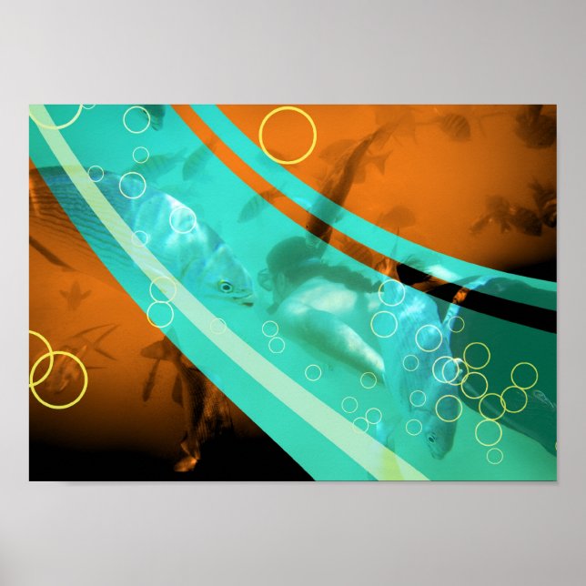 retro snorkelling photography poster (Front)