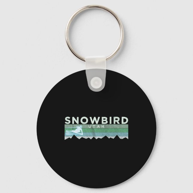 Retro Snowbird  Key Ring (Front)