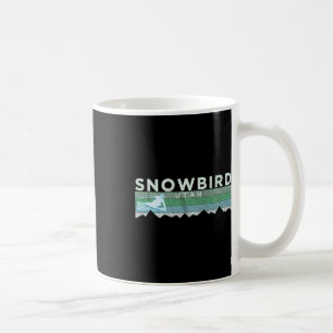 Retro Snowbird, Utah Distressed Skiing Coffee Mug