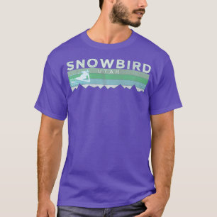 Retro Snowbird Utah Distressed Skiing Premium T-Shirt