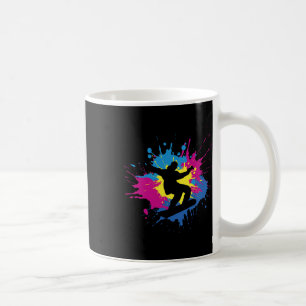 Retro Snowboard Colourful 90s 80s Snowboarding Coffee Mug