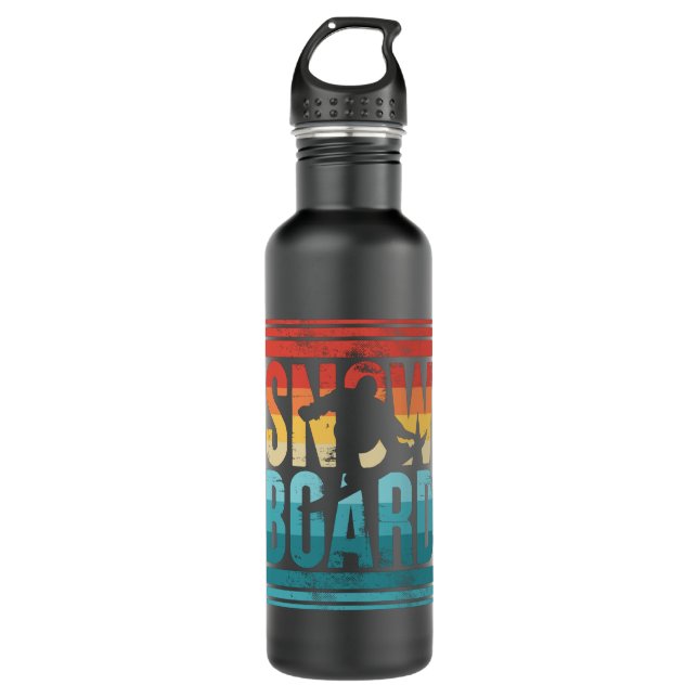 Retro Snowboard Gift for Snowboarding 710 Ml Water Bottle (Front)