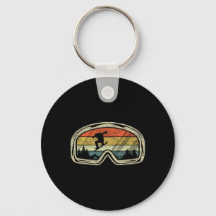 Retro Snowboard Goggles Mountain Snow Winter Sport Key Ring