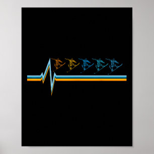 Retro Snowboard - Vintage Snowboarder Snowboarding Poster
