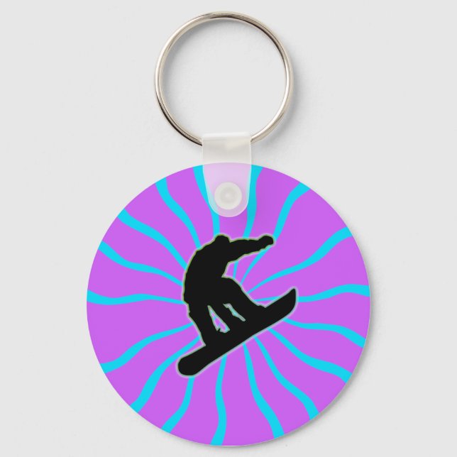 RETRO SNOWBOARDER KEY RING (Front)