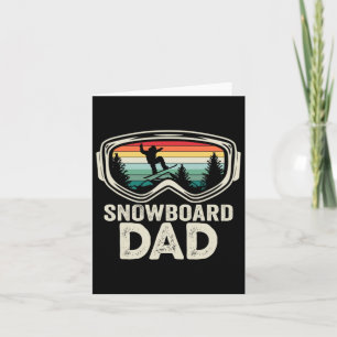 Retro Snowboarder Snowboard Fan Vintage Snowboardi Card