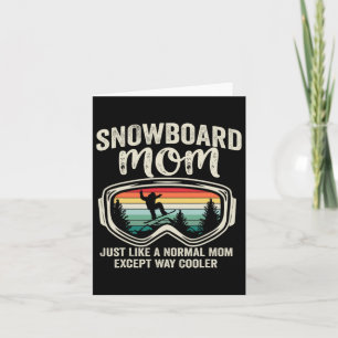 Retro Snowboarder Snowboard Mum Vintage Snowboardi Card