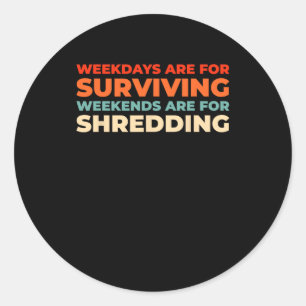 Retro Snowboarder - Winter Sports Vintage Snowboar Classic Round Sticker