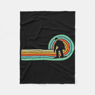 Retro Snowboarding Design Vintage Snowboarder 70s  Fleece Blanket