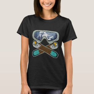 Retro Snowboarding Goggles Eagle Snowboarder Snowb T-Shirt