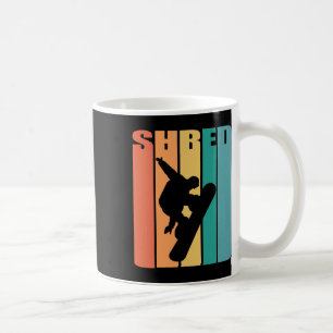 Retro Snowboarding Trick 70s Vintage Freestyle Sno Coffee Mug