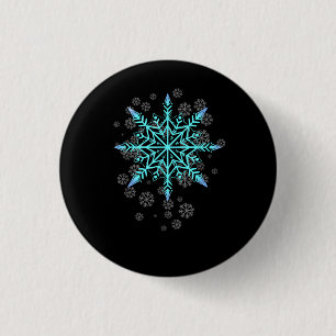 Retro Snowflake for Women 3 Cm Round Badge