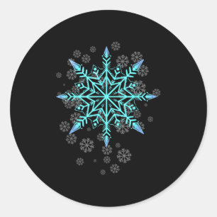 Retro Snowflake For Women  Classic Round Sticker
