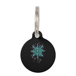 Retro Snowflake for Women Pet Tag
