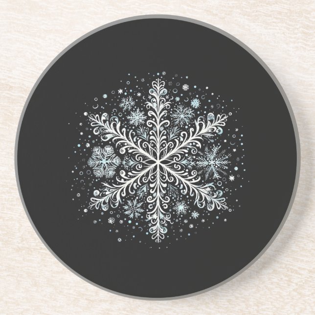 Retro Snowflake Tshirts for Women Coaster (Front)