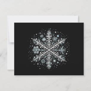Retro Snowflake Tshirts for Women Postcard